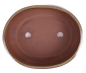 Preview: Bonsai - Schale oval 20.5 x 16.5 x 8 cm mit Untersetzer hellbraun 23198