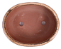 Preview: Bonsai - Schale oval 21 x 16.5 x 8 cm , beige / braun , mit Untersetzer 23204