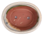 Preview: Bonsai - Schale oval 21 x 17 x 8.5 cm , grün / beige , mit Untersetzer 23205