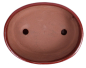 Preview: Bonsai - Schale oval 22 x 16.5 x 6.5 cm  braunrot mit Untersetzer 23209