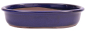 Preview: Bonsai - Schale  oval 25 x 18 x 5.5 cm frostfest blau aus Japan 30009