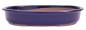Preview: Bonsai - Schale  oval 28.5 x 21.5 x 5.5 cm frostfest blau aus Japan 30010