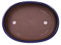 Preview: Bonsai - Schale  oval 31 x 22.5 x 5.5 cm frostfest blau aus Japan 30018