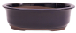 Preview: Bonsai - Schale  oval 26.5 x 22 x 8.2 cm frostfest blau aus Japan 30019