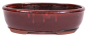 Preview: Bonsai - Schale oval 26.5 x 20 x 7.5 cm rot / braun 30066
