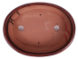 Preview: Bonsai - Schale oval 26.5 x 20 x 7.5 cm rot / braun 30066