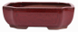 Preview: Bonsai - Schale eckig 27.5 x 21 x 8.5 cm bordeaux 30133