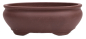 Preview: Bonsai - Schale oval 26 x 21 x 9.2 cm unglasiert braun 30138
