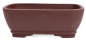 Preview: Bonsai - Schale eckig 26.5 x 21 x 9.5 cm unglasiert braun frostfest 30148A 2. Wahl