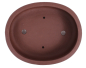 Preview: Bonsai - Schale oval 25 x 20.5 x 7.2 cm unglasiert braun frostfest 30150