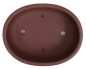 Preview: Bonsai - Schale oval 26 x 20.5 x 7.5 cm unglasiert braun frostfest 30151