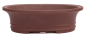 Preview: Bonsai - Schale oval 26.5 x 22 x 7.8 cm unglasiert braun frostfest 30152