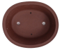 Preview: Bonsai - Schale oval 26.5 x 22 x 7.8 cm unglasiert braun frostfest 30152