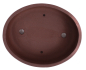 Preview: Bonsai - Schale oval 26 x 21 x 7.2 cm unglasiert braun 30155