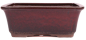 Preview: Bonsai - Schale  eckig  26.5 x 21 x 10 cm bordeaux  30160