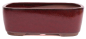 Preview: Bonsai - Schale  eckig 27 x 21 x 9.5 cm bordeaux 30161