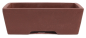 Preview: Bonsai - Schale eckig 25 x 18.5 x 8.5 cm unglasiert braun  30162
