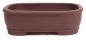 Preview: Bonsai - Schale eckig 26 x 21 x 8 cm unglasiert braun 30175