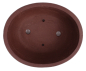 Preview: Bonsai - Schale oval 26 x 21.5 x 9.5 cm unglasiert braun 30177