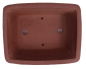 Preview: Bonsai - Schale eckig  27 x 21.5 x 9 cm unglasiert braun 30184