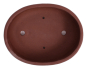 Preview: Bonsai - Schale oval 26.5 x 20.5 x 7.5 cm unglasiert braun  30185