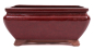 Preview: Bonsai - Schale eckig 26 x 21 x 12 cm bordeaux  30186