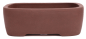Preview: Bonsai - Schale eckig 27 x 21 x 9.5 cm unglasiert braun  30190