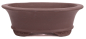 Preview: Bonsai - Schale oval 25.5 x 21 x 9 cm unglasiert braun  30193