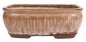 Preview: Bonsai - Schale eckig 26 x 21 x 10 cm  beige / kupfer 30195
