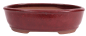 Preview: Bonsai - Schale oval 26.5 x 20 x 7.5 cm  bordeauxfarben 30198