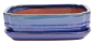 Preview: Bonsai - Schale eckig 27 x 20.5 x 7.5 cm , grün / blau , mit Untersetzer 31135