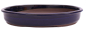 Preview: Bonsai - Schale  oval 34 x 26.5 x 5.5 cm frostfest blau aus Japan 40010