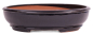 Preview: Bonsai - Schale  oval 37.5 x 31 x 8 cm dunkelblau 40078