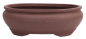Preview: Bonsai - Schale oval 31 x 25.5 x 10.5 cm unglasiert braun 40080