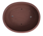 Preview: Bonsai - Schale oval 31 x 25.5 x 10.5 cm unglasiert braun 40080