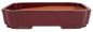 Preview: Bonsai - Schale eckig 37.5 x 28.5 x 8 cm bordeaux 40083