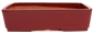 Preview: Bonsai - Schale eckig 36.5 x 28 x 9.5 cm braunrot 40084  2.Wahl