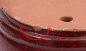 Preview: Bonsai - Schale  oval  30.5 x 24 x 7.5 cm bordeaux frostfest 2. Wahl  40145A
