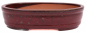 Preview: Bonsai - Schale  oval  30.5 x 24 x 7.5 cm bordeaux frostfest 40145