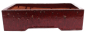 Preview: Bonsai - Schale  eckig  35 x 29 x 9.5 cm bordeaux frostfest 40147 2.Wahl