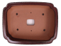 Preview: Bonsai - Schale eckig 46.5 x 36 x 12.5 cm bordeaux handgemacht frostfest  40153a  2. Wahl