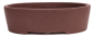 Preview: Bonsai - Schale oval 31.5 x 25 x 9.5 cm unglasiert braun 40154