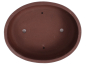Preview: Bonsai - Schale oval 31.5 x 25 x 9.5 cm unglasiert braun 40154