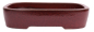 Preview: Bonsai - Schale  eckig 32 x 25 x 7.5 cm bordeaux frostfest 40155