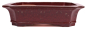 Preview: Bonsai - Schale  eckig 47.5 x 36 x 12.5 cm bordeaux frostfest 40165