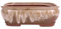 Preview: Bonsai - Schale eckig 31.5 x 25.5 x 11 cm beige / kupfer 40176