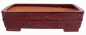 Preview: Bonsai - Schale eckig 42 x 31 x 11 cm bordeaux frostfest  40181
