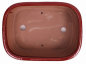 Preview: Bonsai - Schale eckig 32 x 24 x 10 cm braunrot 40183
