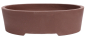 Preview: Bonsai - Schale oval 37.5 x 31.5 x 11 cm unglasiert braun 40184
