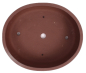 Preview: Bonsai - Schale oval 37.5 x 31.5 x 11 cm unglasiert braun 40184
